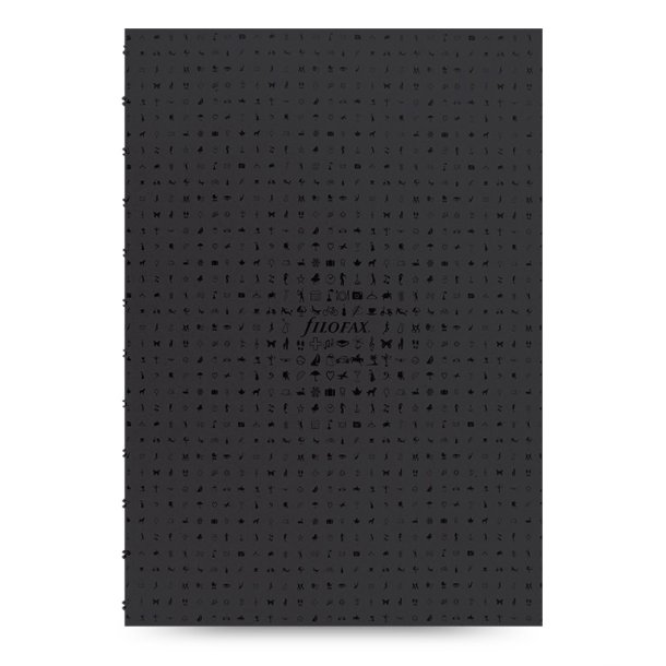 Filofax Notebook Folio A4 Refill Icon Black 