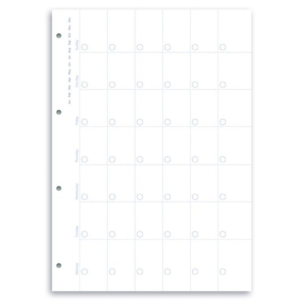 Filofax Refill A4 Mnedsoversigt - Look ahead