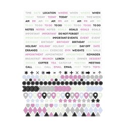 Kalender Stickers - Time, date, location