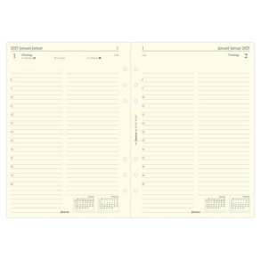 Filofax Refill Dagskalender A5 'BEMRK 2025'