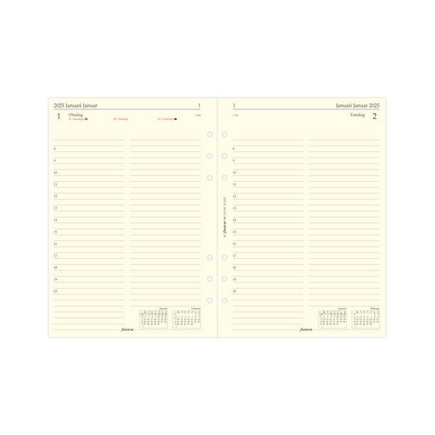 Filofax Refill Dagskalender A5 2025