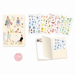 Djeco Lovely Paper Notesbog med stickers Tinou