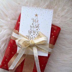 Artebene Dobbeltkort Christmas - We wish you a merry