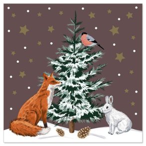 Artebene Mini Dobbeltkort - Christmas Fox
