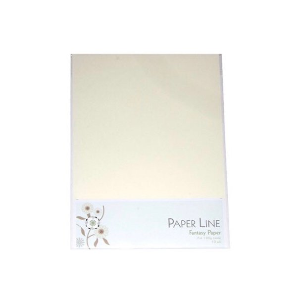 Karton A4 - 180g. - 10 Ark - Creme/Elfenben