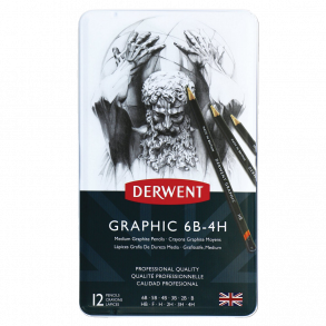 Derwent Graphic Tegneblyanter 12 stk. 6B-4H