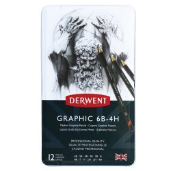 Derwent Graphic Tegneblyanter 12 stk. 6B-4H