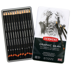 Derwent Graphic Tegneblyanter 12 stk. 6B-4H