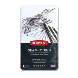 Derwent Graphic Tegneblyanter 12 stk. 9B-H