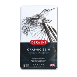 Derwent Graphic Tegneblyanter 12 stk. 9B-H