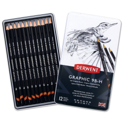 Derwent Graphic Tegneblyanter 12 stk. 9B-H