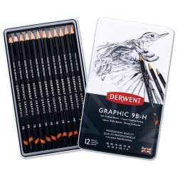 Derwent Graphic Tegneblyanter 12 stk. 9B-H