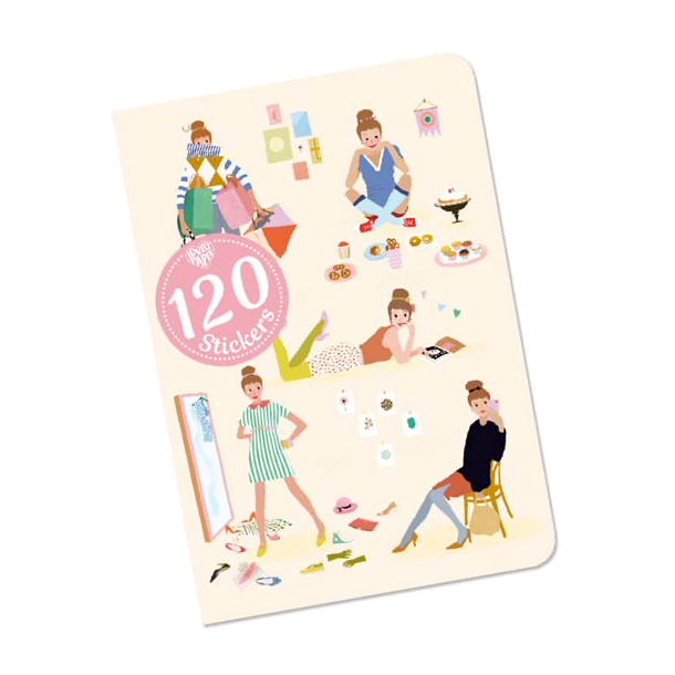Djeco Lovely Paper Notesbog med stickers Tinou