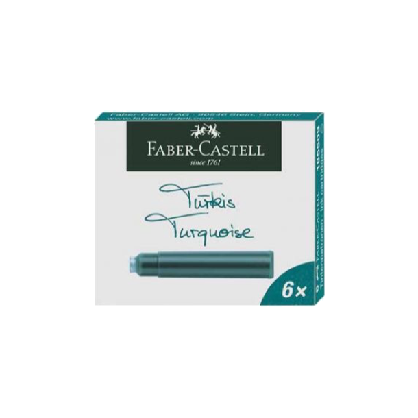 Faber-Castell Blkpatroner 6 stk. Turkis