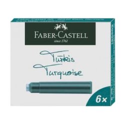 Faber-Castell Blkpatroner 6 stk. Turkis