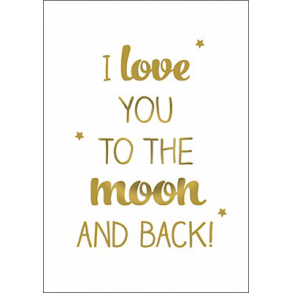 Hartung Postkort - Love you to the moon