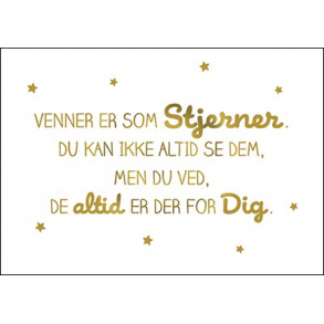 Hartung Postkort - Venner er som stjerner