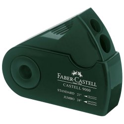Faber-Castell Sleeve Blyantsspidser Dobbelt Mrkegrn