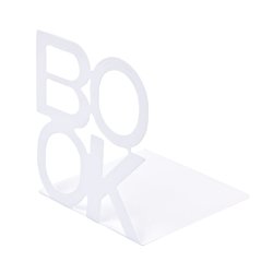 BOOK Bogsttter Metal 2-pak hvid