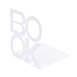 BOOK Bogsttter Metal 2-pak hvid