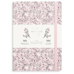 Notebook Deluxe - Soft pink flowers