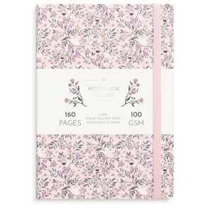 Notebook Deluxe - Soft pink flowers