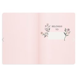 Notebook Deluxe - Soft pink flowers