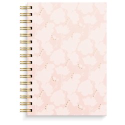 Spiralnotesbog A5 Soft Pink Flowers