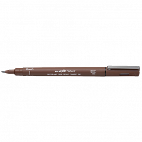 Uni Pin Fine Line Sepia Brush