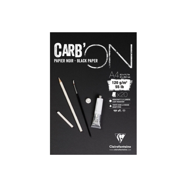 Clairefontaine Carb' ON Sort A4