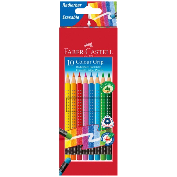 Faber-Castell Colour Grip Farveblyanter 10 stk.