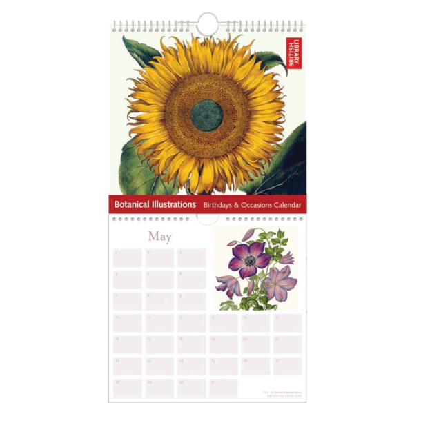 Museums &amp; Galleries Fdselsdagskalender / Evighedskalender - Botanical