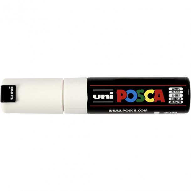 Posca Marker PC-8K 8.0mm. Hvid