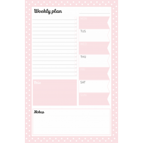 Burde Weekly plan Do it - Weekly plan Rosa