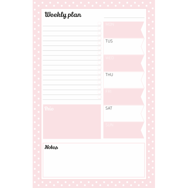 Burde Weekly plan Do it - Weekly plan Rosa