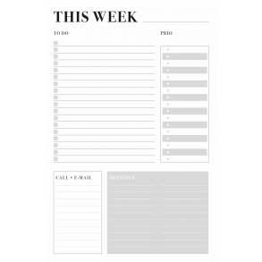 Burde Weekly plan Do it - This week