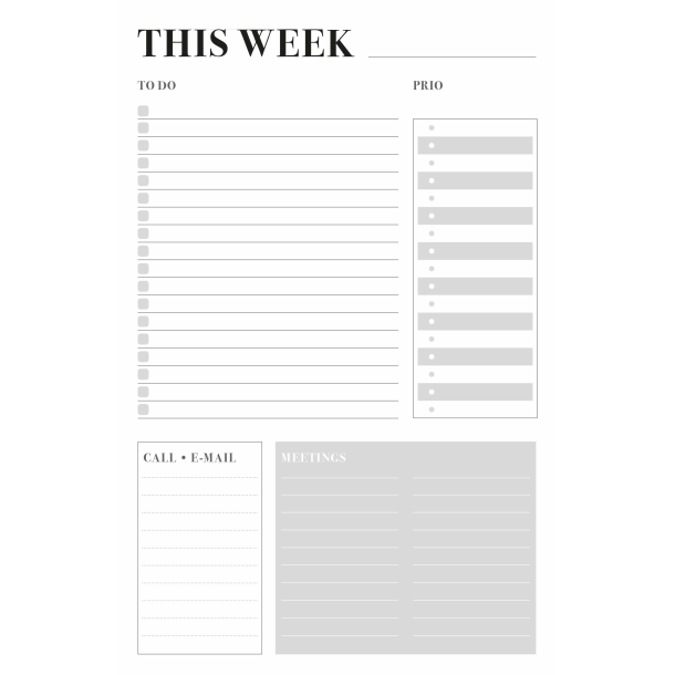 Burde Weekly plan Do it - This week