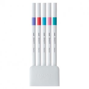 Uni Emott Fineliners 5 stk. NO.5 - Candy Pop