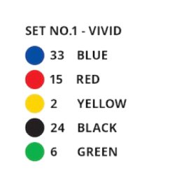 Uni Emott Fineliners 5 stk. NO.1 - Vivid