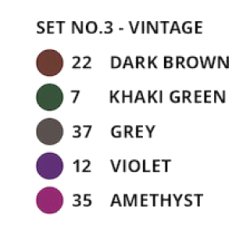 Uni Emott Fineliners 5 stk. NO.3 - Vintage