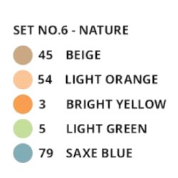 Uni Emott Fineliners 5 stk. NO.6 - Nature