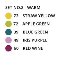 Uni Emott Fineliners 5 stk. NO.8 - Warm