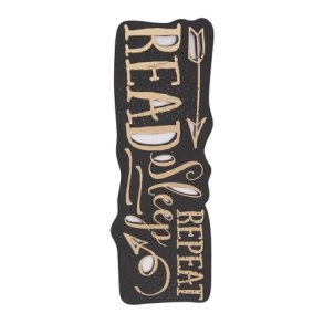 Artebene Bogmrke Karton Cut Out - Read Sleep Repeat