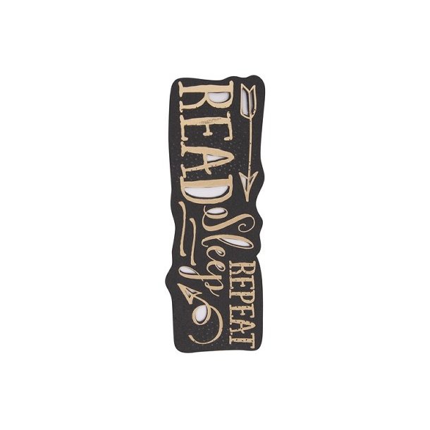 Artebene Bogmrke Karton Cut Out - Read Sleep Repeat