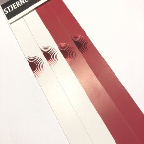Stjernestrimler Effekt Foil Rd/Hvid 15mm.