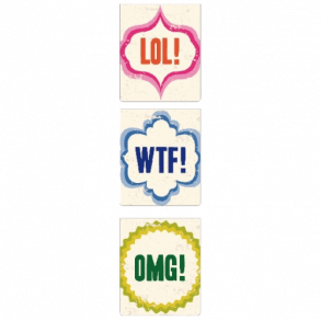 Magnetisk Bogmrke LOL/WTF/OMG