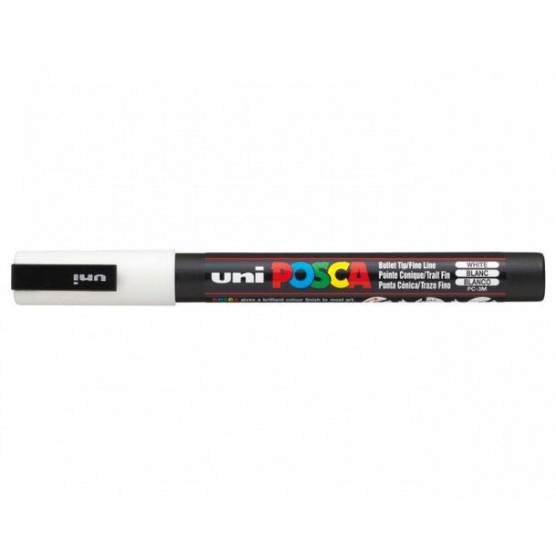 Posca Marker PC-3M 0,9-1,3mm. Hvid