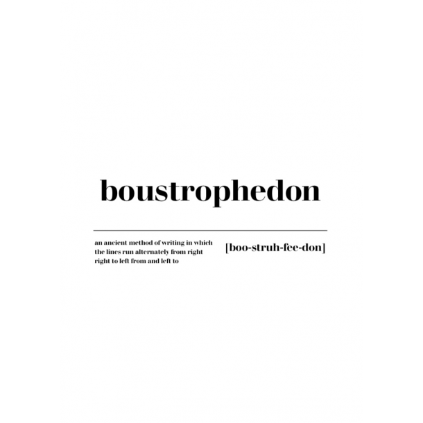 Plakat A4 - boustrophedon