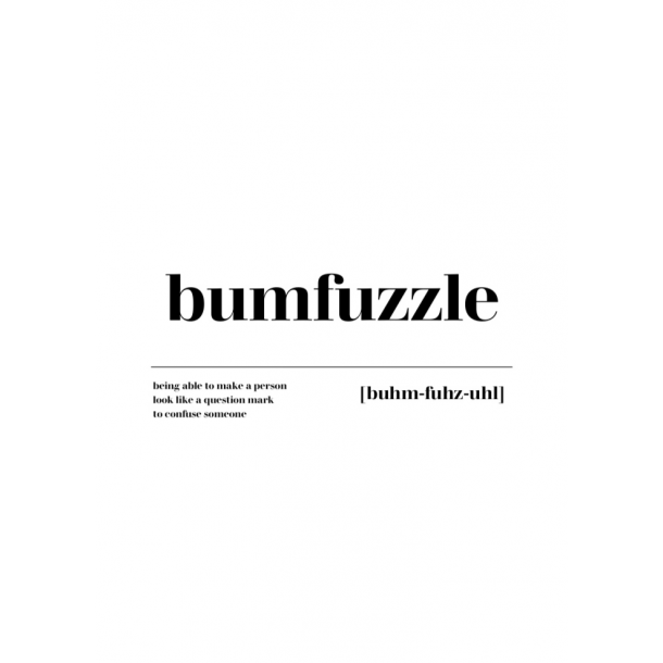 Plakat A4 - bumfuzzle