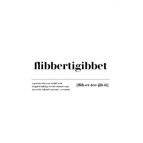 Plakat A4 - flibbertigibbet